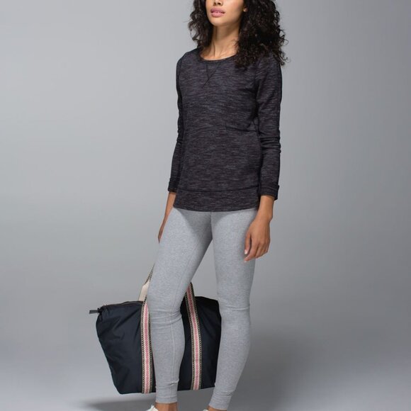 Lululemon Exhalation Pullover II Heathered Marled Grey French Terry - Picture 2 of 10